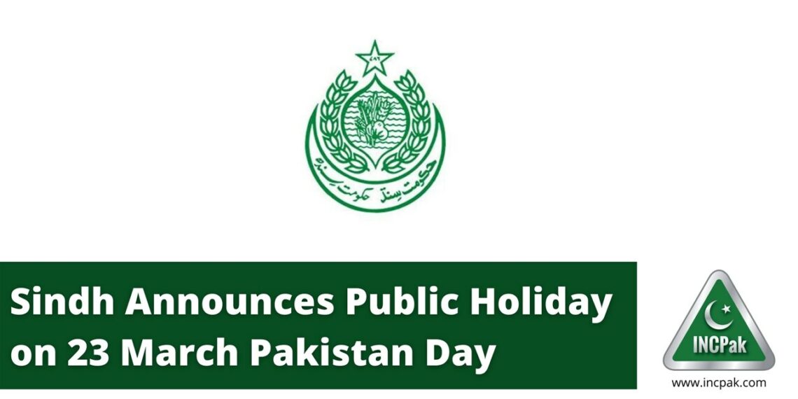 Pakistan Day, Sindh Public Holiday, Sindh Holiday, 23 March