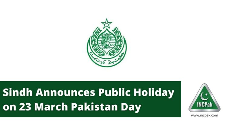 Pakistan Day, Sindh Public Holiday, Sindh Holiday, 23 March