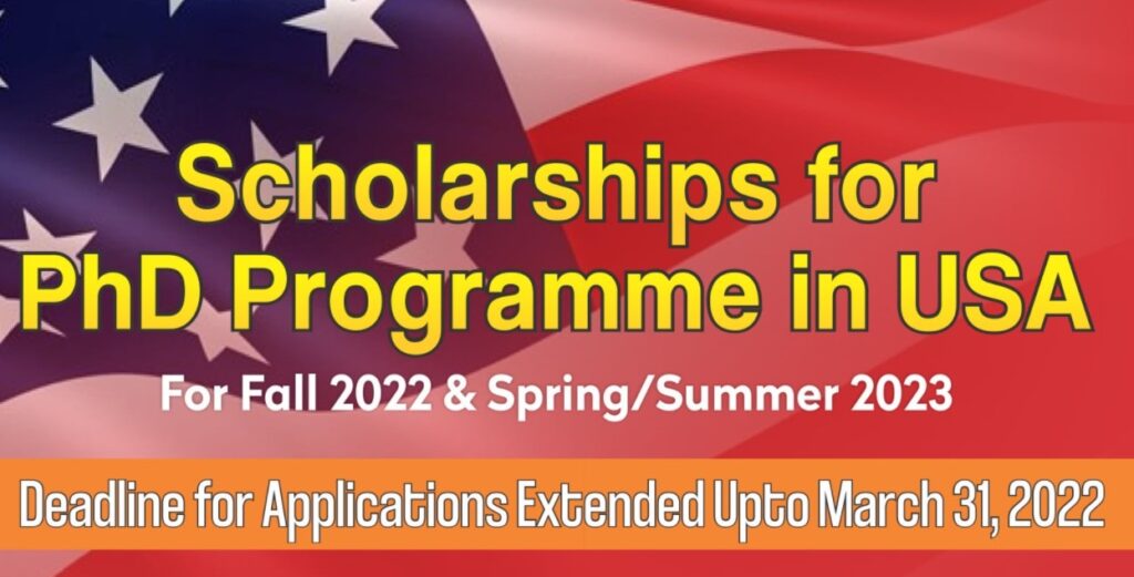 phd scholarships usa 2022