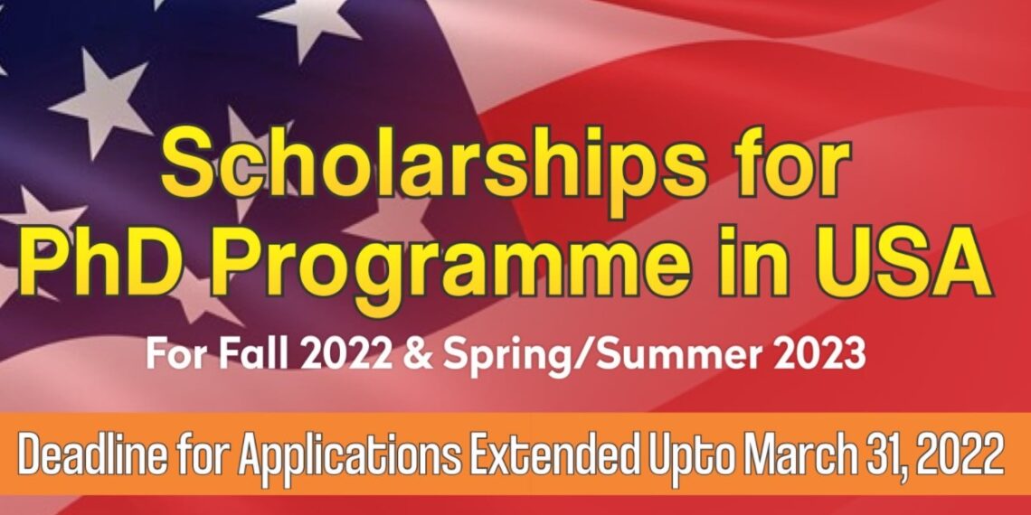 Scholarships for PhD Programme in USA [Deadline Extended]