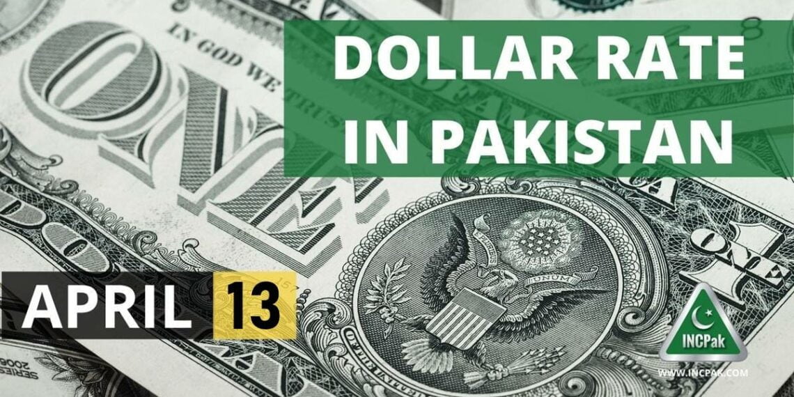 USD to PKR - Dollar Rate in Pakistan - 13 April 2022