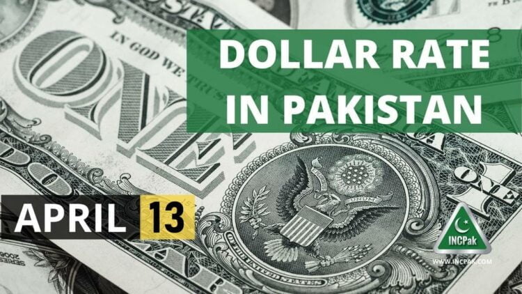 USD to PKR - Dollar Rate in Pakistan - 13 April 2022