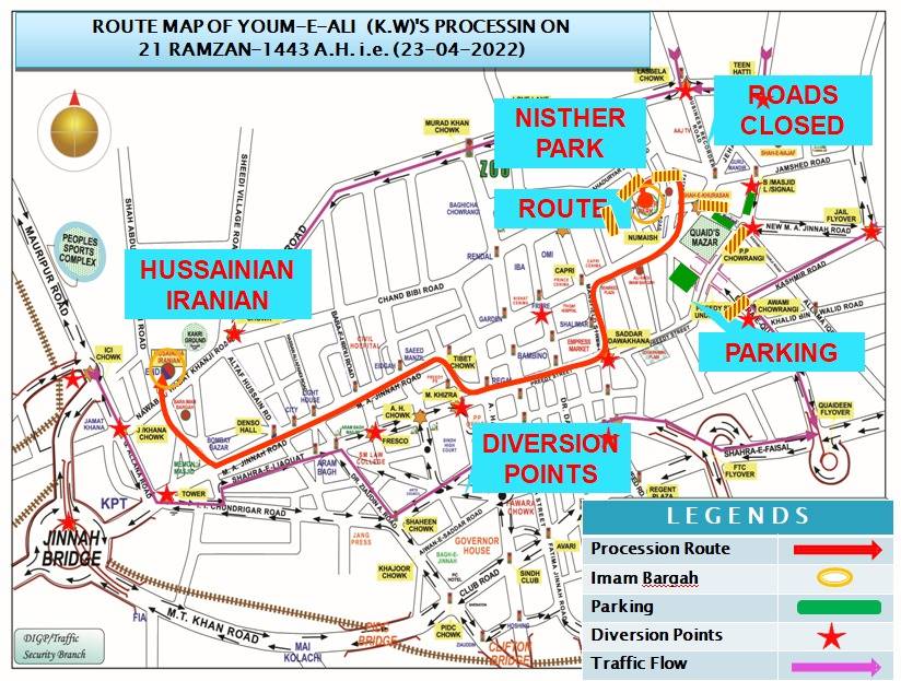 Karachi Traffic Plan, Youm-e-Ali