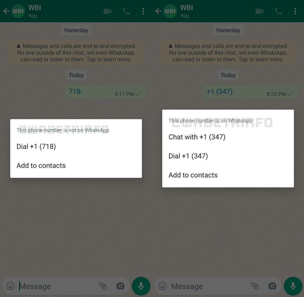 WhatsApp View Once, WhatsApp Pop Up