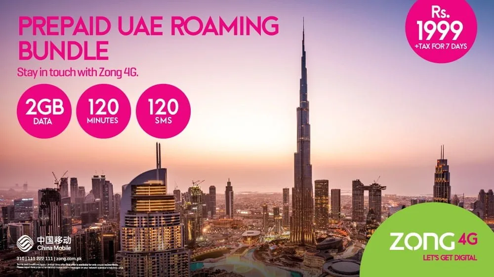 Zong Introduces Amazing New International Roaming Bundle For UAE