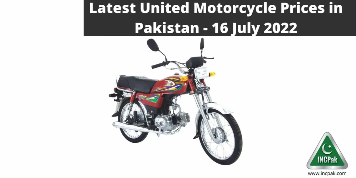 United Motorcycle Prices, United Motorcycle Prices in Pakistan, United Bike Prices