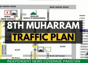 Islamabad Traffic Plan, Islamabad Traffic Plan 8 Muharram, Islamabad Traffic Plan 7 August 2022