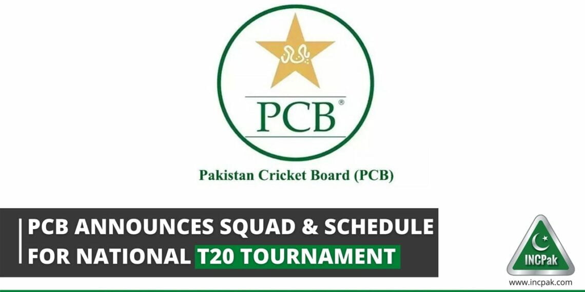 National T20 Squads, National T20 Schedule