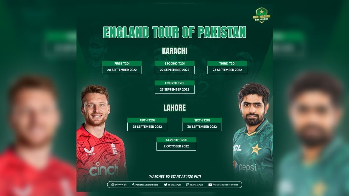 PCB Announces Schedule for Pakistan vs England T20I Series INCPak