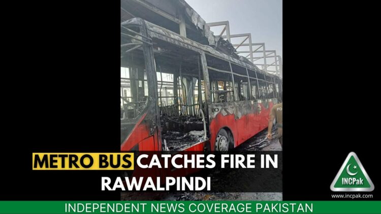 Metro Bus Fire Rawalpindi, Metro Bus Fire, Metro Bus