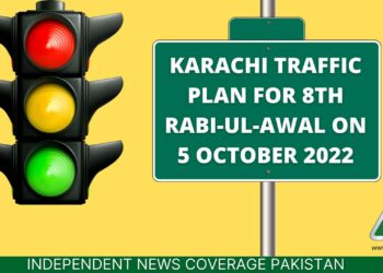 Karachi Traffic Plan, 5 October 2022, 8th Rabi ul Awal