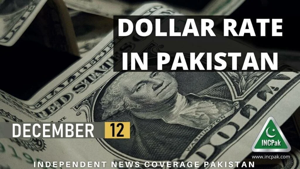 USD to PKR Today on 12 December