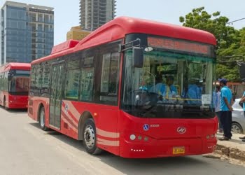 Peoples Bus Service Route 4, Peoples Bus Service, Karachi Peoples Bus Service, Red Line Bus Service Karachi, Red Line Bus Service