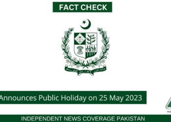 Public Holiday, Pakistan Martyrs Day, 25 May 2023