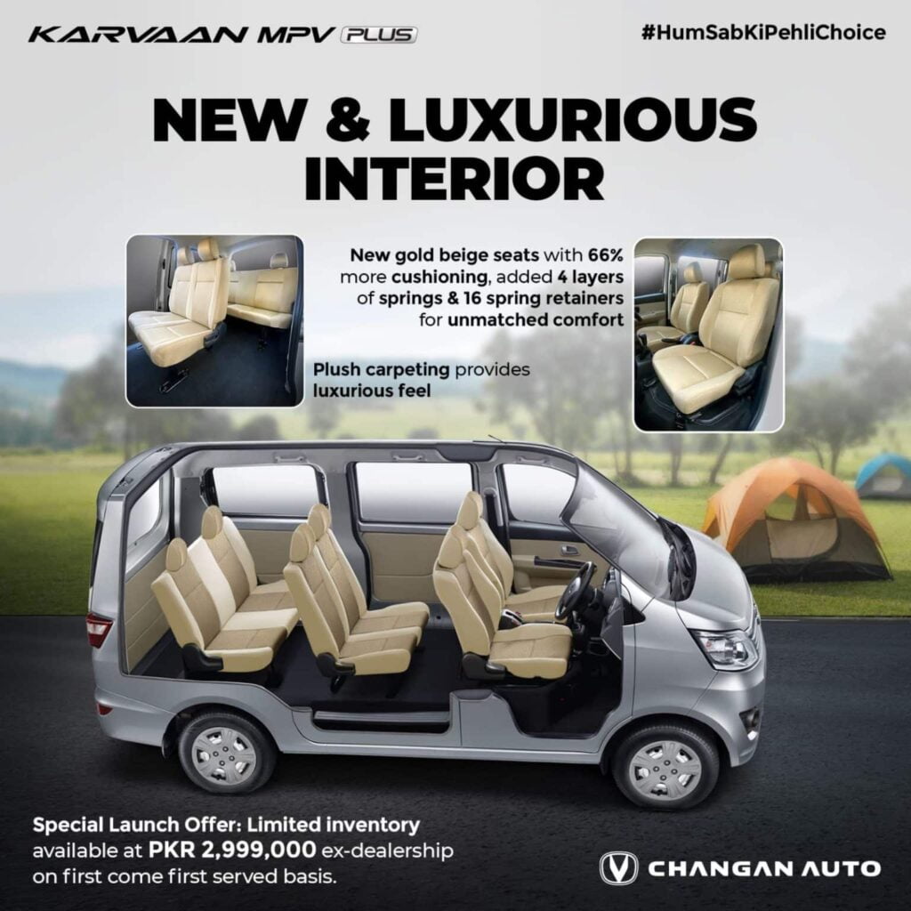 Changan Karvaan MPV Plus, Changan Karvaan MPV Plus Interior, Changan Karvaan MPV Plus Price in Pakistan, Changan Karvaan MPV Plus Price