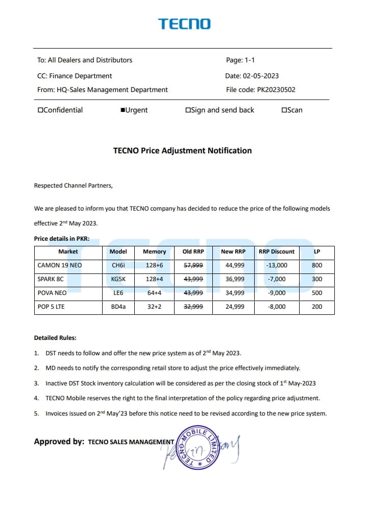 Tecno Mobile Prices in Pakistan, Tecno Camon 19 Neo Price in Pakistan, Tecno Spark 8C Price in Pakistan. Tecno Pova Price in Pakistan, Tecno Pop 5 Price in Pakistan