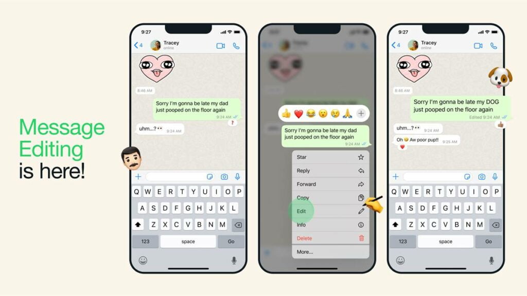 WhatsApp Messages, WhatsApp Edit Messages