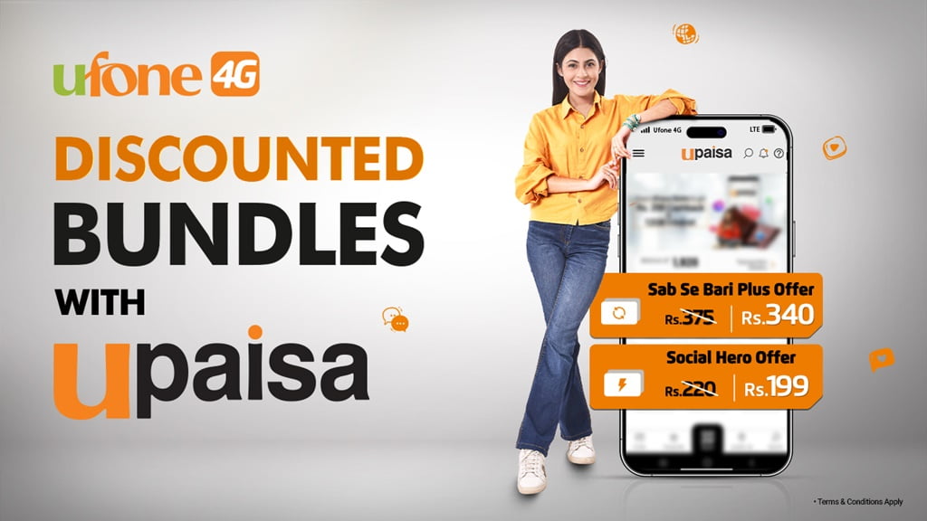 UPaisa offers rewarding discounts on Ufone 4G bundles