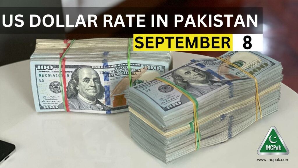 USD to PKR Dollar Rate in Pakistan Today 8 September 2023