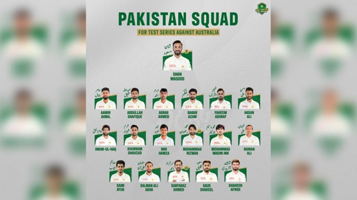 Pakistan Announces 18 Member Test Squad For Australia Tour INCPak