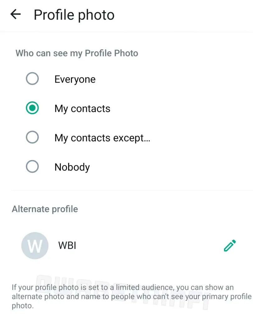 WhatsApp Alternate Profile Feature, WhatsApp