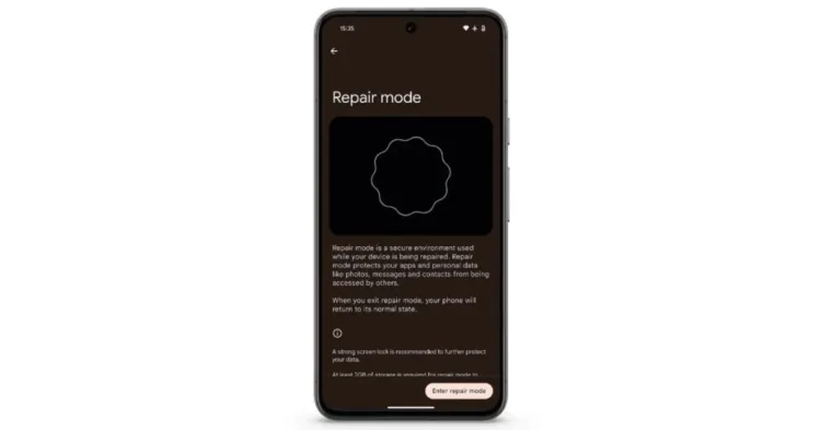 Google Pixel Repair Mode