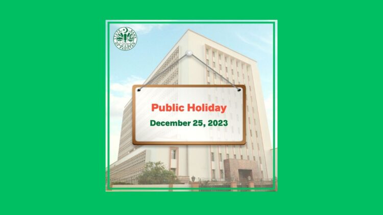 State Bank announces Public Holiday on 25 December 2023