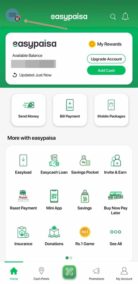 Unlink EasyPaisa Account