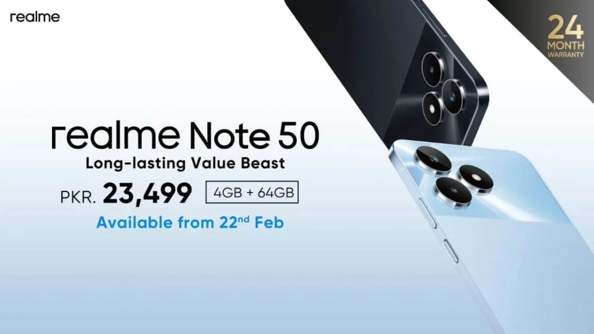 Realme note 50 price and specifications in pakistan