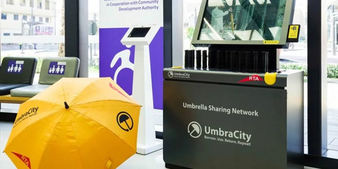 Dubai Launches Free Umbrella Sharing Service Public Transport Users