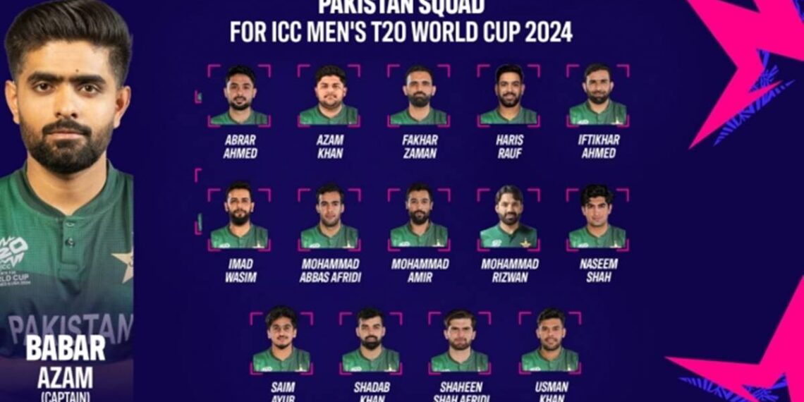 Pakistan Confirms 15-Man Squad for T20 World Cup 2024