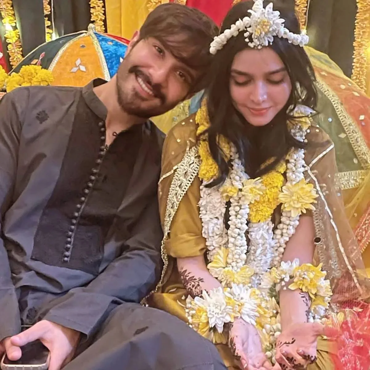 Feroze Khan and Wife Dua on Their Wedding