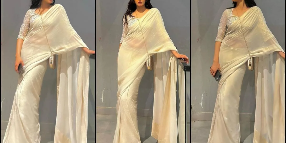 Hira Mani Shares Stunning Pictures in White Saree