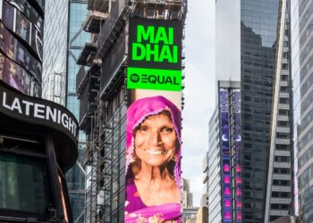 Spotify features Tharparkar artist Mai Dhai on Times Square NY