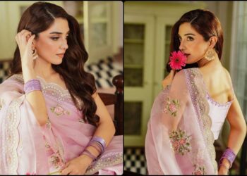 Maya Ali Shares Pictures in Beautiful Pink Saree