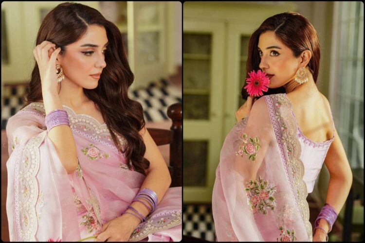 Maya Ali Shares Pictures in Beautiful Pink Saree