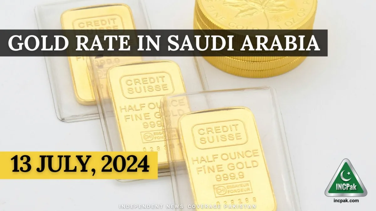 Gold rate in saudi arabia today: july 13, 2024