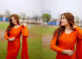 Meet the Stunning Rabeeca Khan wearing Orange Outfit