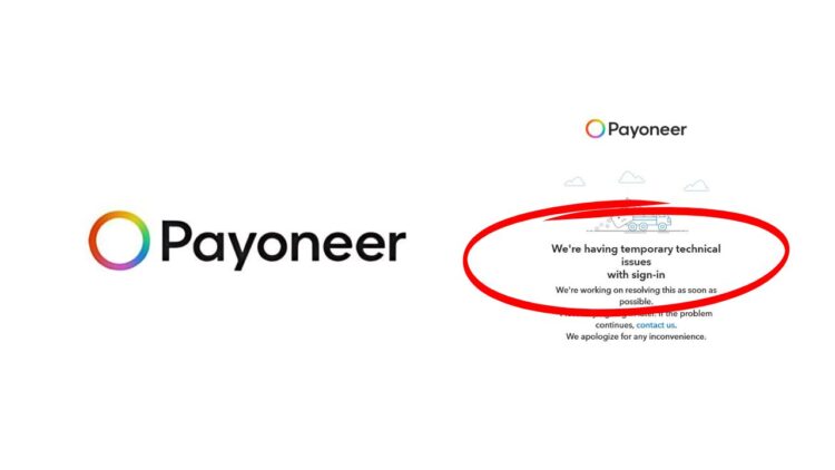 Payoneer is facing technical issue users unable to log in