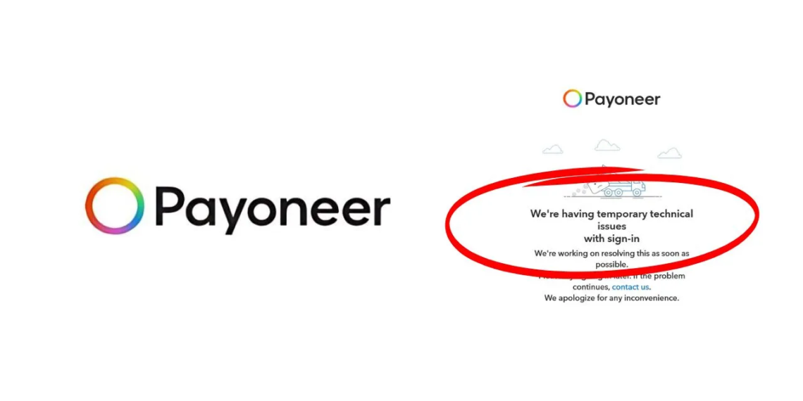 Payoneer is facing technical issue users unable to log in