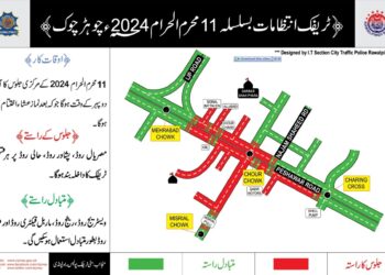 Rawalpindi: Traffic Arrangements for 11th Muharram 2024 Procession