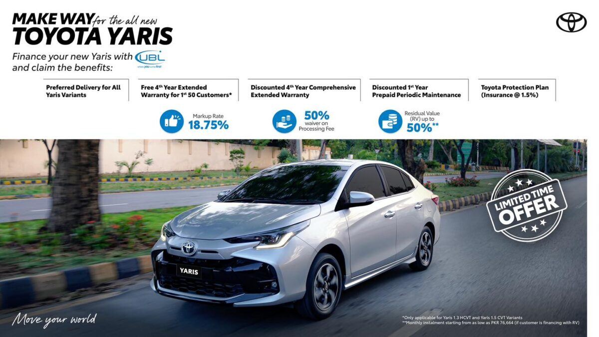 All new toyota yaris with ubl's exclusive financing offer