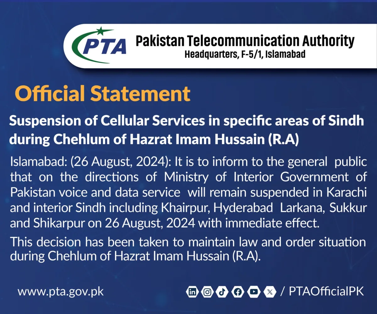 Pta official statement