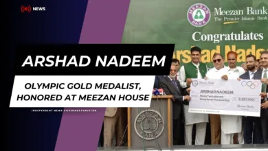 Arshad nadeem, olympic gold medalist, honored at meezan house