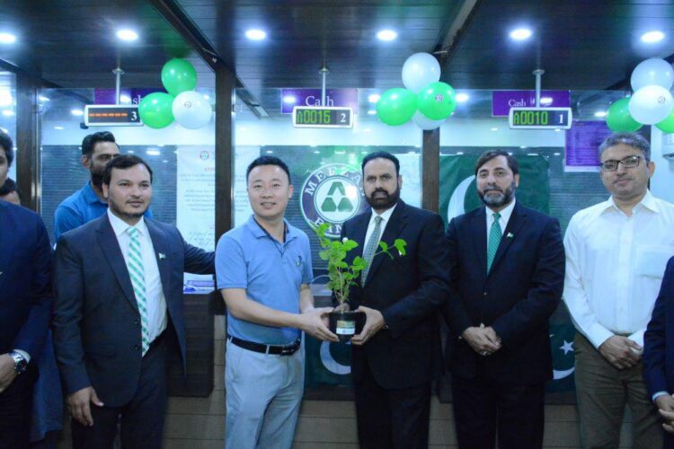 a group of men holding a plant