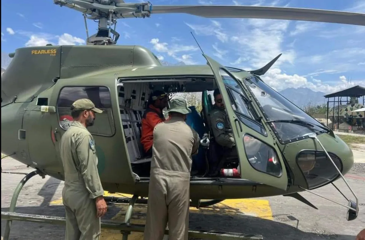 Murad Sadpara's body was transferred to the Japanese camp. They will be transferred to the base camp by 2 o'clock today from where they will be transferred to Skardu by army helicopter