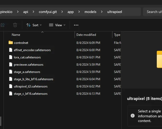 Ultrapixel folder in comfyui>models directory