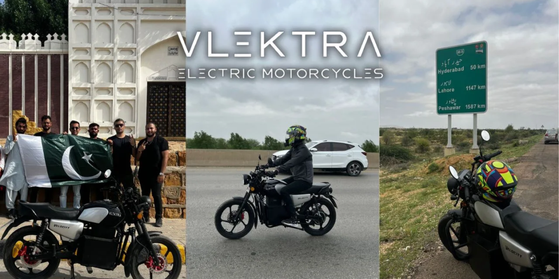 EV Bike VLECTRA covers Karachi to Hyderabad journey on a single charge