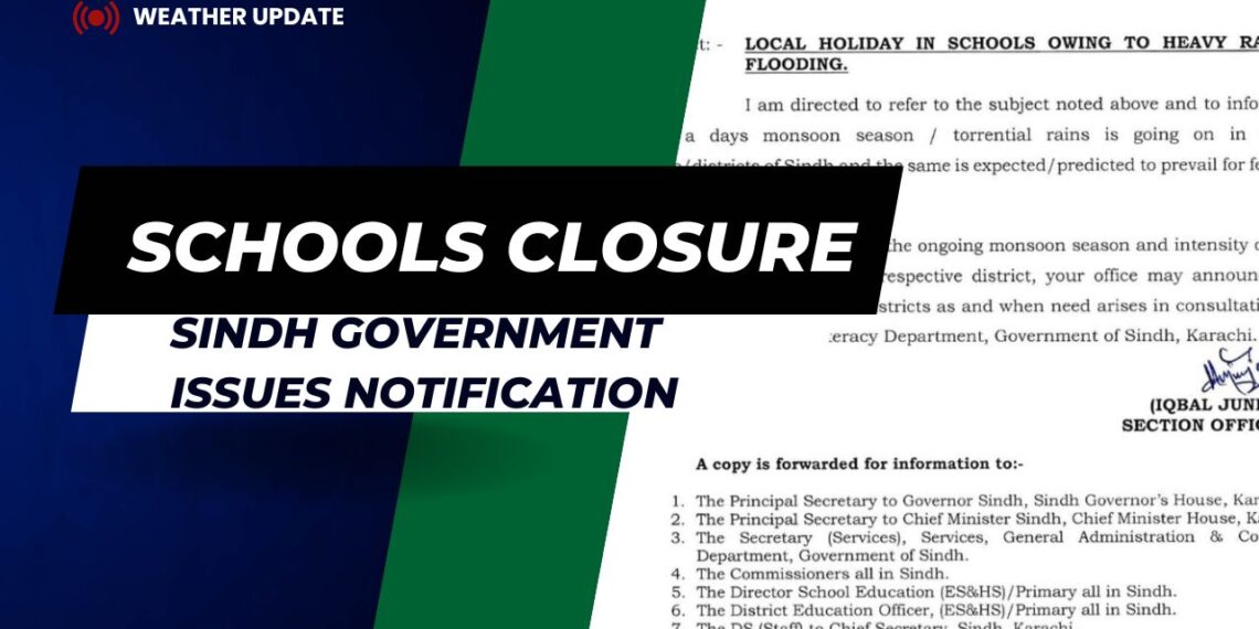 Monsoon Rains Prompt School Closures in Sindh: Notification