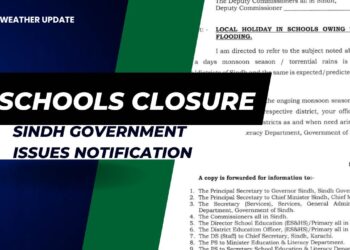 Monsoon Rains Prompt School Closures in Sindh: Notification